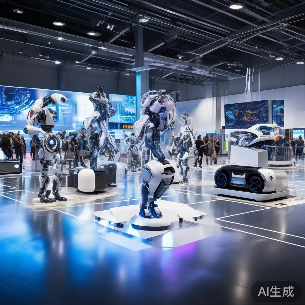 2023智博会体育馆内设有多个主题展区，涵盖人工智